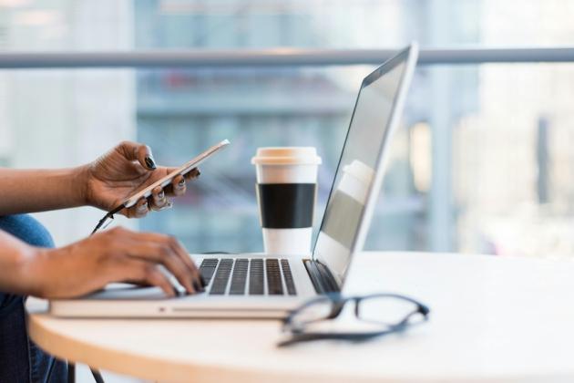 Woman on laptop generic