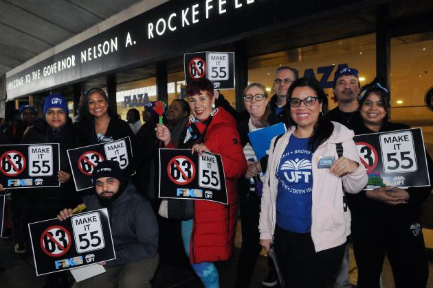 Members from District 15 in Brooklyn are ready to make some noise about Tier 6 and other UFT priorities as they arrive in Albany for Lobby Day on March 16, 2026