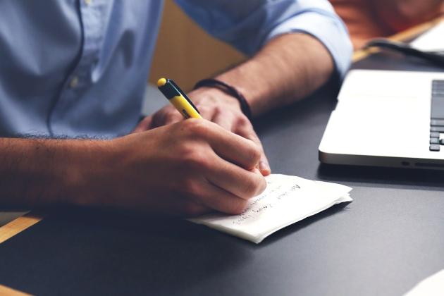 Man Writing Laptop - Generic