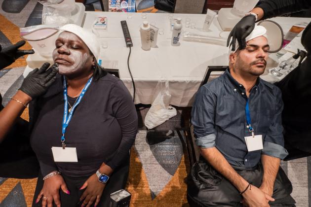 Attendees take part in the wellness fair during the UFT Paraprofessional Awards Luncheon on March 7, 2026. 
