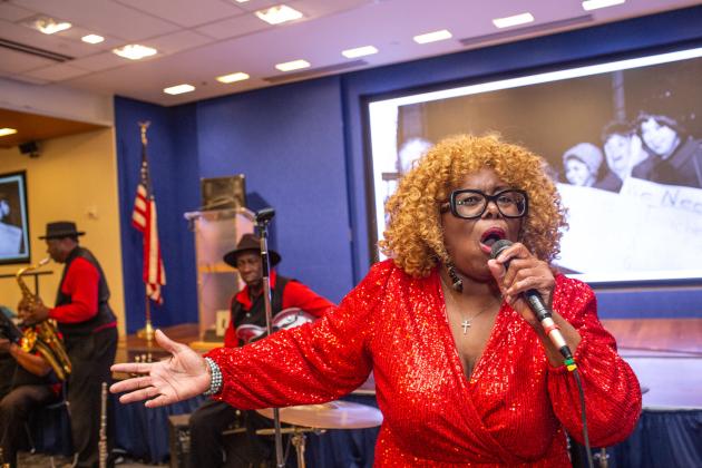 Jimmy Hill and the Allstarz band provide a mix of oldies and dance music at the UFT Retired Teachers Chapter Luncheon on May 23, 2025. 