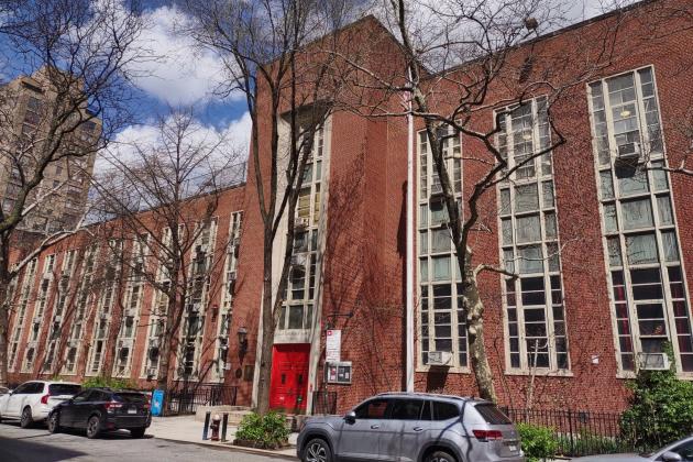 Exterior street shot of public school building