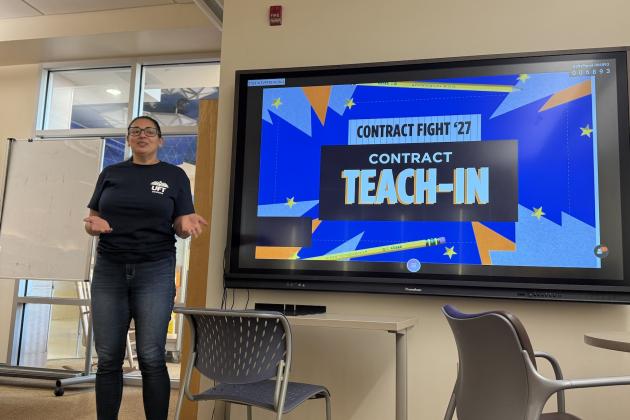 UFT chapter leader holding a "teach-in" for staff