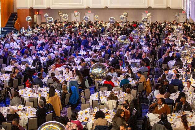 The ballroom at the Hilton is filled to capacity during Teacher Union Day on November 2, 2025. 