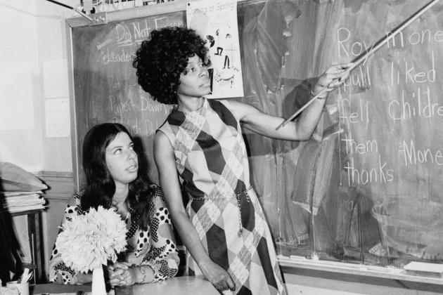 A young paraprofessional gets career training development in 1970.