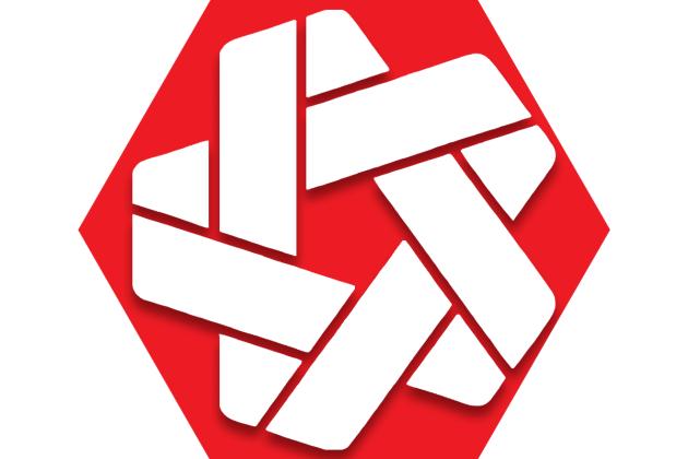 Red hexagon with abstract symbol representing UFT United Community Schools