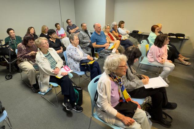 Retirees listen and learn about a wide range of topics during the 30th annual Day at the University event at UFT headquarters.