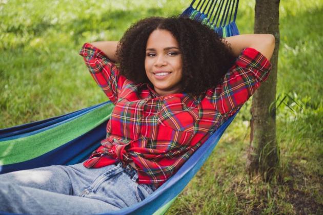 woman hammock summer