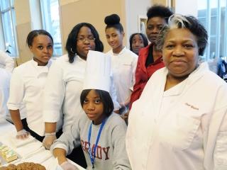 Dawn Watson (at right) has taught culinary arts at William E. Grady HS in Brookl