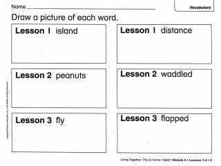 Kindergartners were asked in ReadyGEN exercises to “draw” verbs and abstract con