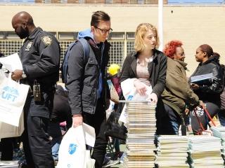 Eugene Shevertalov and Rebecca Kibler, both kindergarten teachers at PS 5 in Man