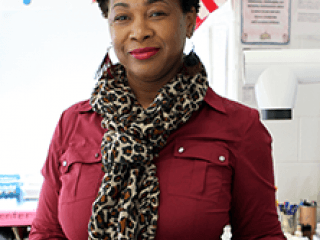 Kishayna Hazlewood, a 3rd-grade teacher at PS 156 in Brownsville, says she broug