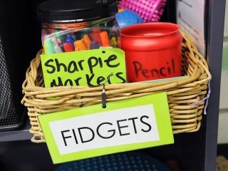 Students in a 6th-grade ELA classroom use "fidgets" to focus.