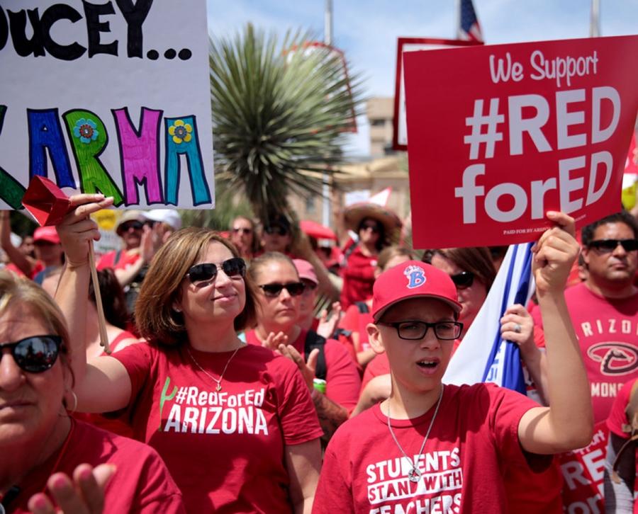 Fed-up teachers formed Arizona Educators United and began protesting under the #