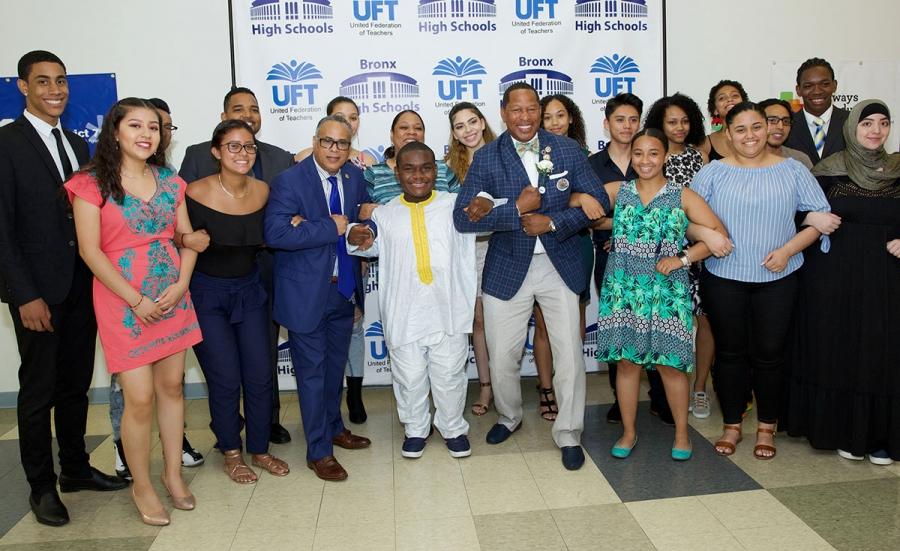 City Councilman Andy King (front, fourth from right) and Lara (front, third from