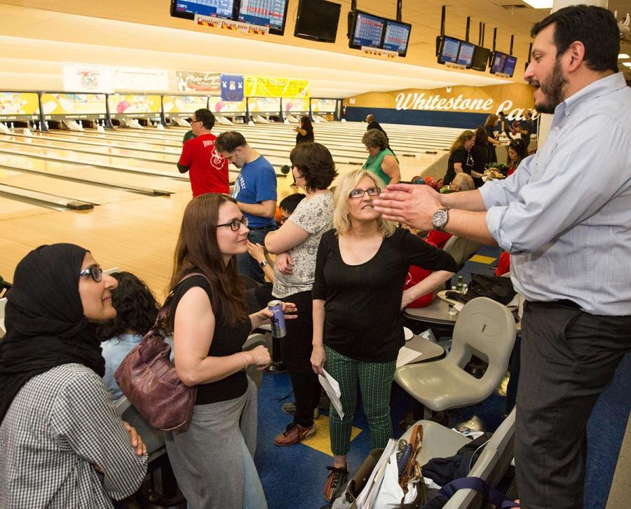 UFT members from Robert F. Kennedy Community HS in Kew Gardens show off their aw
