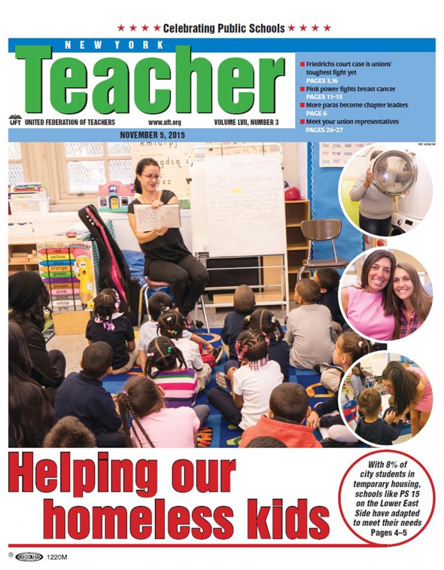 NYT Cover "Helping our homeless kids" - November 5, 2015