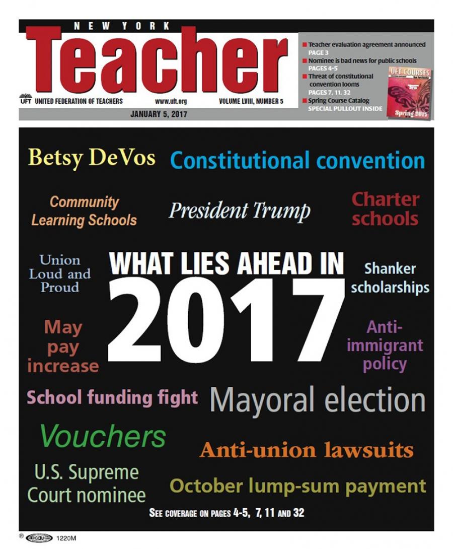 NYT Cover "What Lies Ahead in 2017"