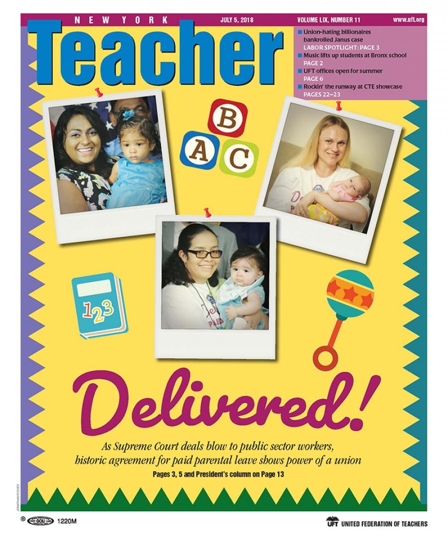 NYT Cover - July 5, 2018 - Parental Leave Delivered!