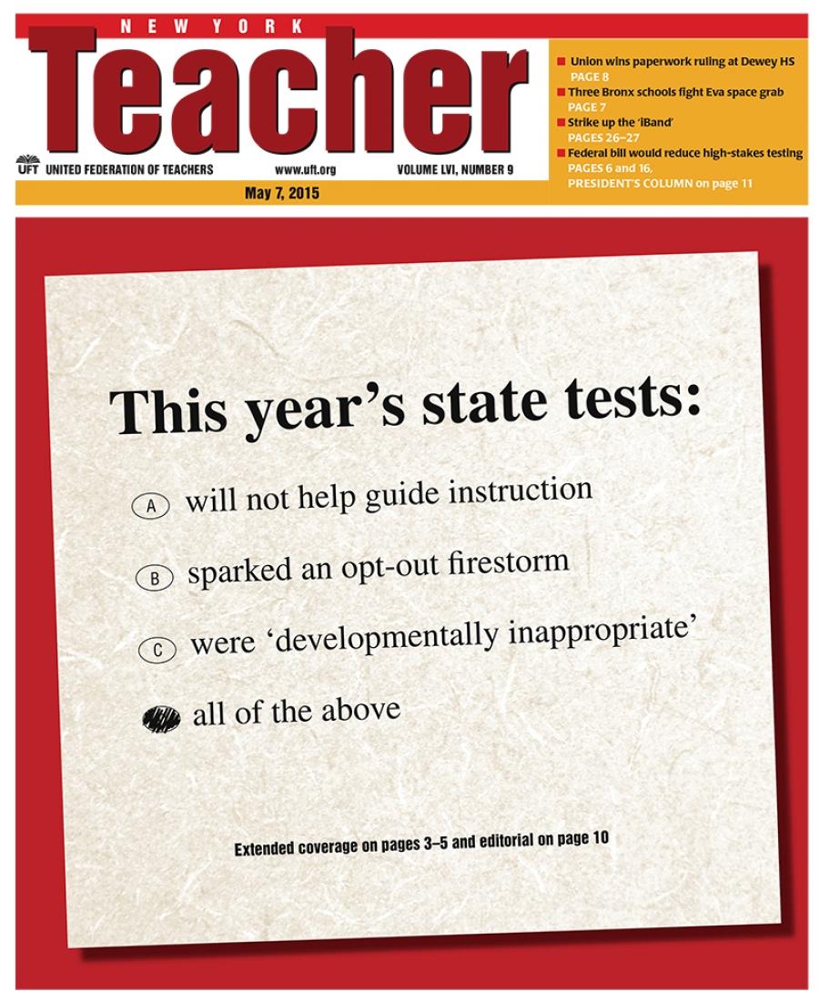 NYT Cover - May 07, 2015 - This year's state tests