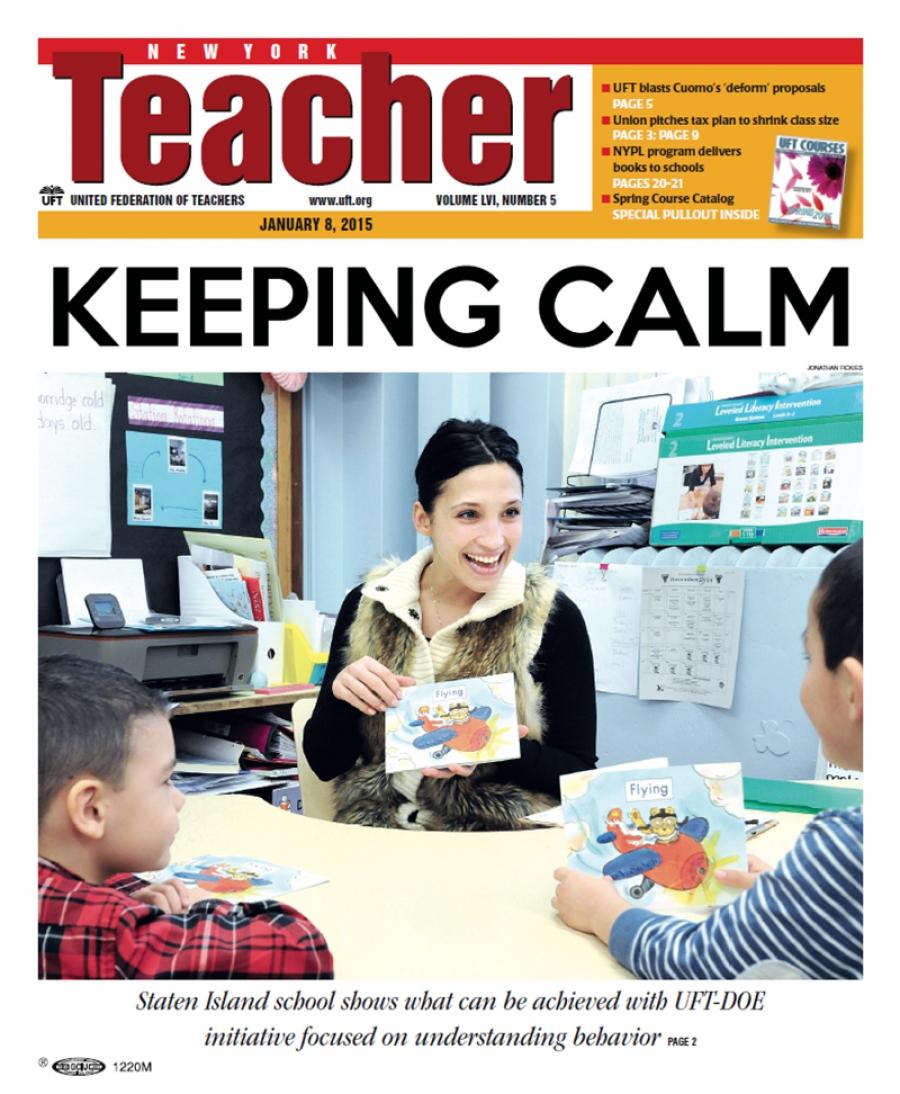 NYT Cover - Jan 08, 2015 - Keeping Calm