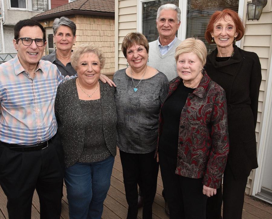 Together to celebrate their 50 years of friendship are (from left) Popel, Derwin