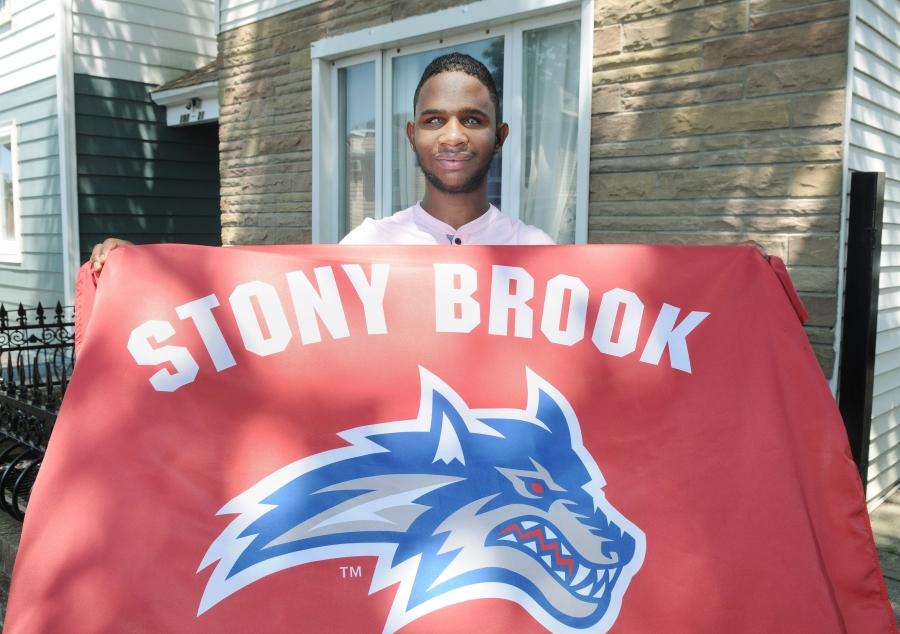 Nigel Hector, from Grover Cleveland HS in Queens, is considering a major in English or economics at Stony Brook.