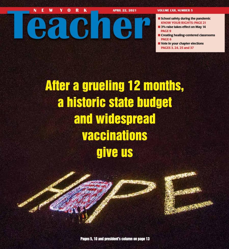 NYT New York Teacher Vol. LXII Number 2 - Cover - Hope