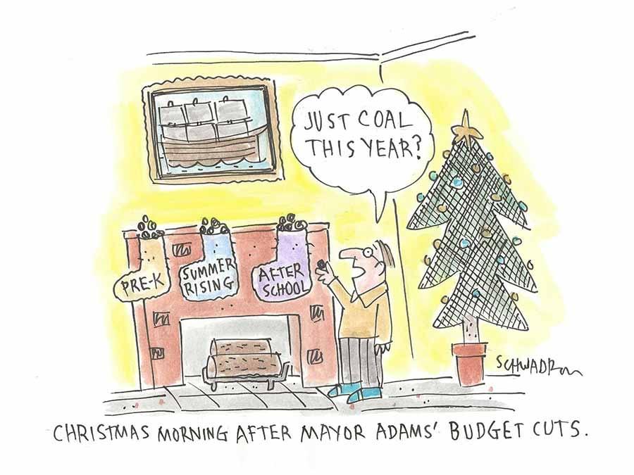 Christmas morning cartoon