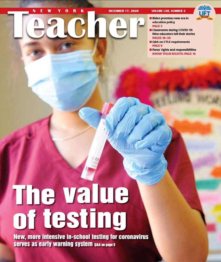 NYT Vol LII No 3 2020 1217 Cover - The Value of Testing