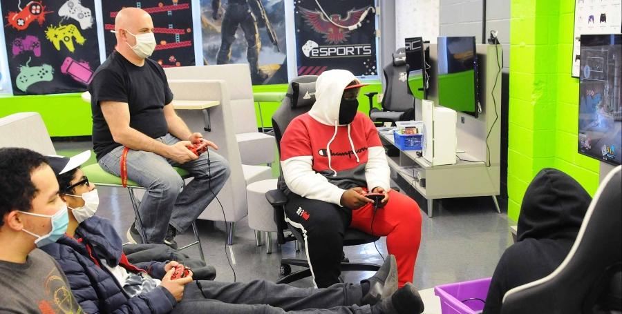 People play video games