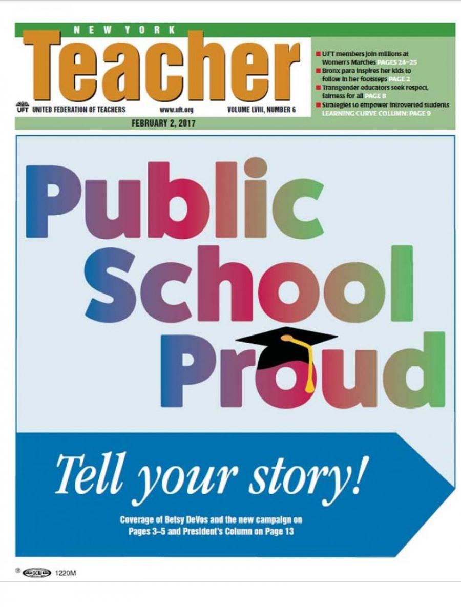 NYT Cover - Feb 2, 2017 - Public School Proud