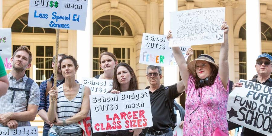 Teachers protest lack of school funding