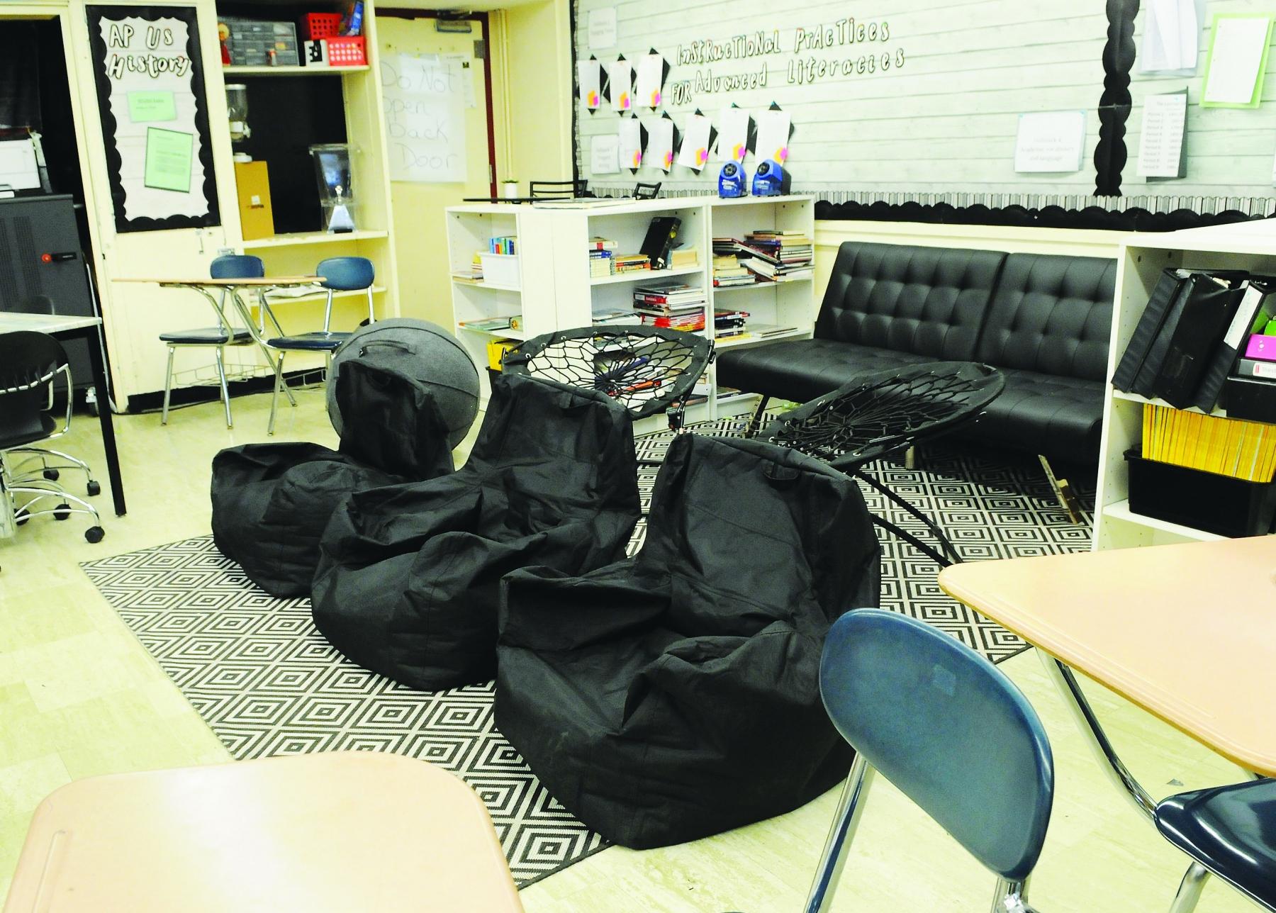 A flexible seating environment for high school students