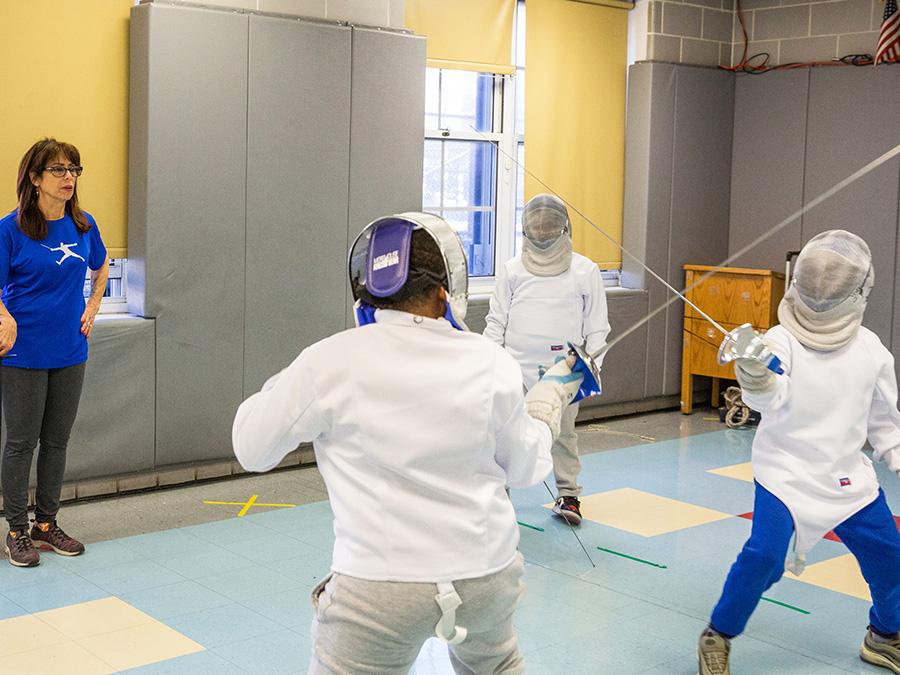Amy Turchiaro won a grant to fund a fencing club at PS 340 in the Bronx