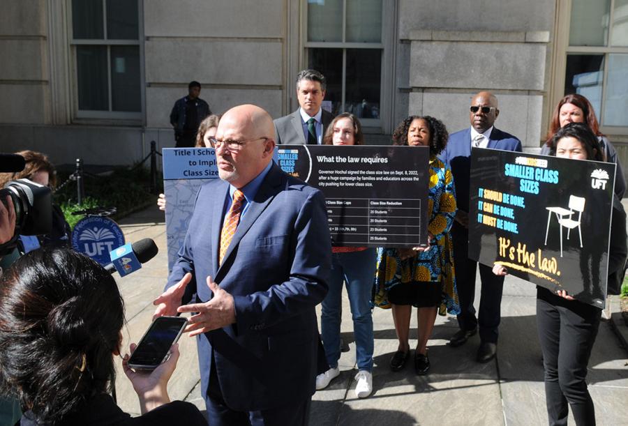 UFT solidifies class size