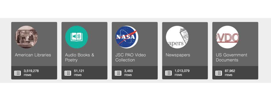 A group of topics on www.archive.org