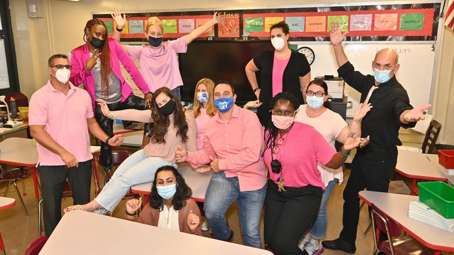 Members from MS 101 in the Bronx get creative to raise awareness.