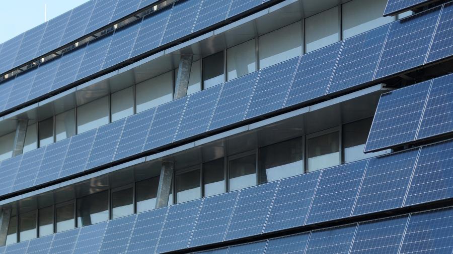 Nearly 2,000 solar panels cover the roof, south wall and parking building at PS 62 on Staten Island.