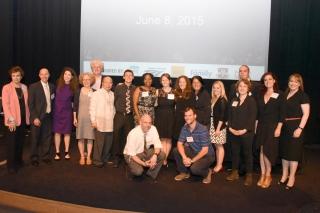 The winners get together for a group shot.