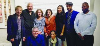 The group (standing, from left) Nadel, Williams, Coleman Izzo, Parlato, Chong, L