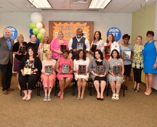 UFT President Michael Mulgrew (left), School Counselors Chapter Leader Rosemarie