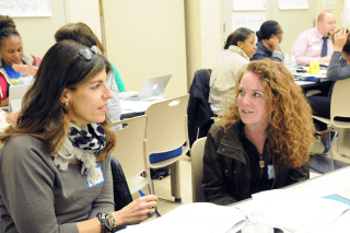 Olga Fotinis (left), a teacher at PS 300, and Erica Van Patten, a teacher at PS 