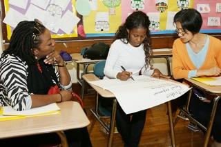 Marly Jean-Baptiste, Valmire Peters and Jane Wang.