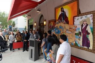 Educator Jorge Luis Cordero addresses the crowd