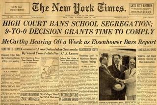 The New York Times front page headline on the decision.