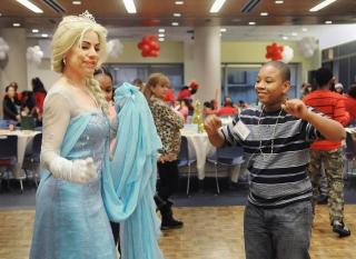 Dancing with Elsa from “Frozen.”