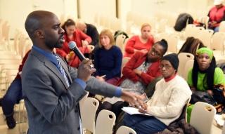 Assemblyman Michael Blake responds to UFT members’ comments at the first borough