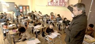 Class sizes in Chile’s underfunded public schools have skyrocketed as a result of the reforms, with as many as 45 students in a typical classroom.