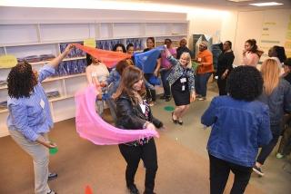 The scarf dance is really a lesson in using kinesthetic learning tools — the sca